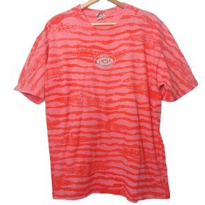Vintage Pacific Coast Highway Men XL Single Stitch T Shirt Orange All Overprint